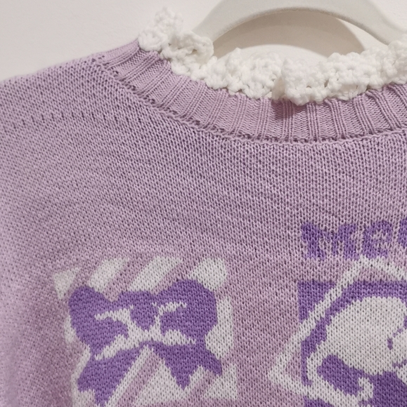 🌸 Frilly Purple Cat Sweater 🌸 - Picture 3 of 6
